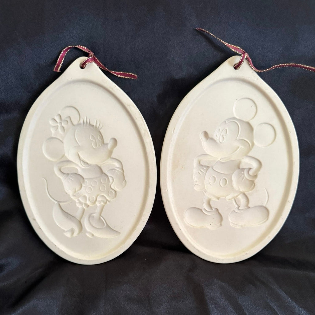 Disney Mickey & Co Cookie Flip Mold Mickey & Minnie Set of 2 6” x 4”
