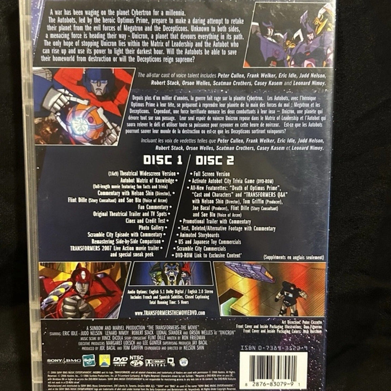 Transformers: The Movie (DVD) 2006 2-Disc Set 20th Anniversary Edition