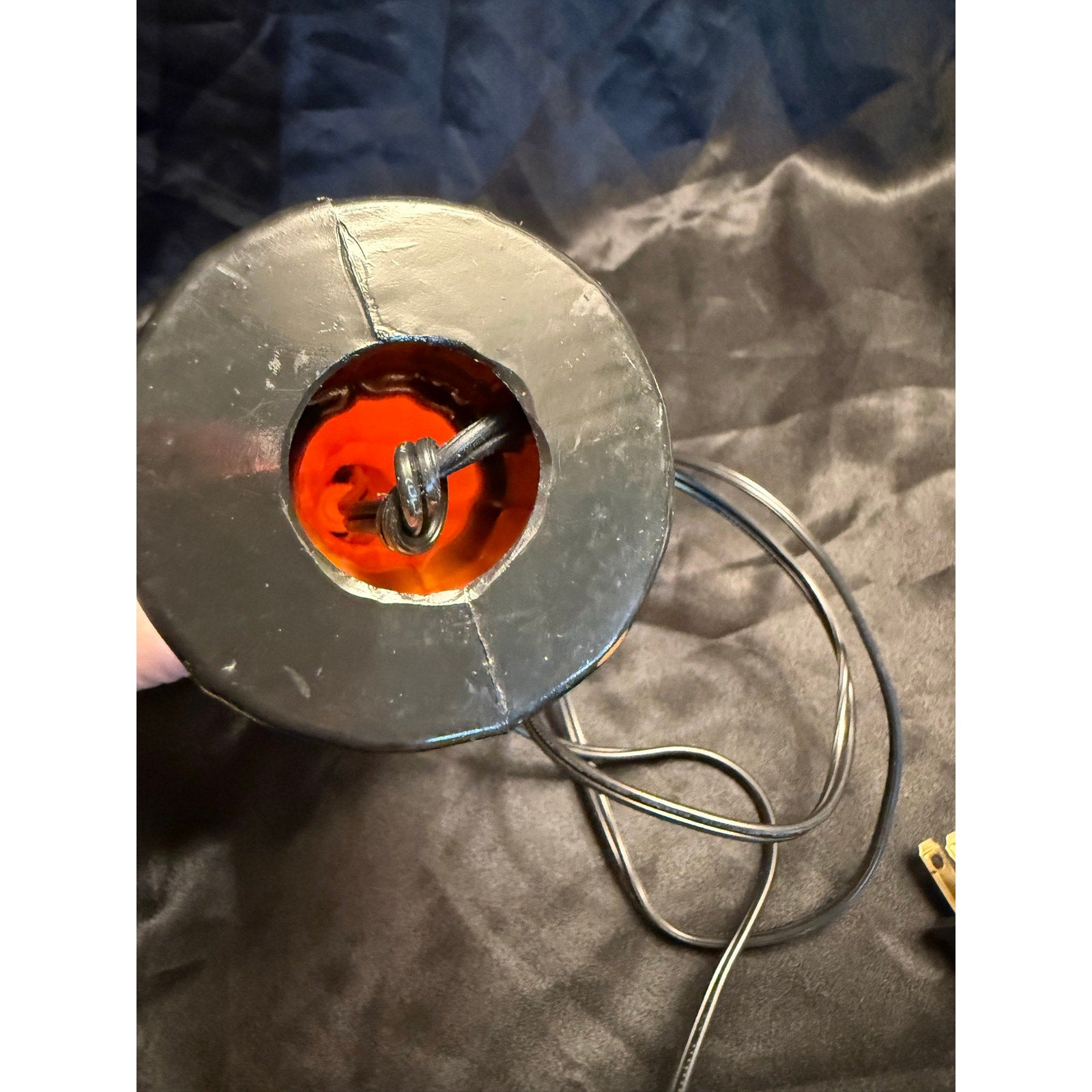 Vintage 1993 Halloween Plastic Jack-O-Lantern Stacked Pumpkin flickering Light Table Decor 7”