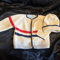 Grandma Ness boutique infants hand knitted sweater and hat set size 6 months