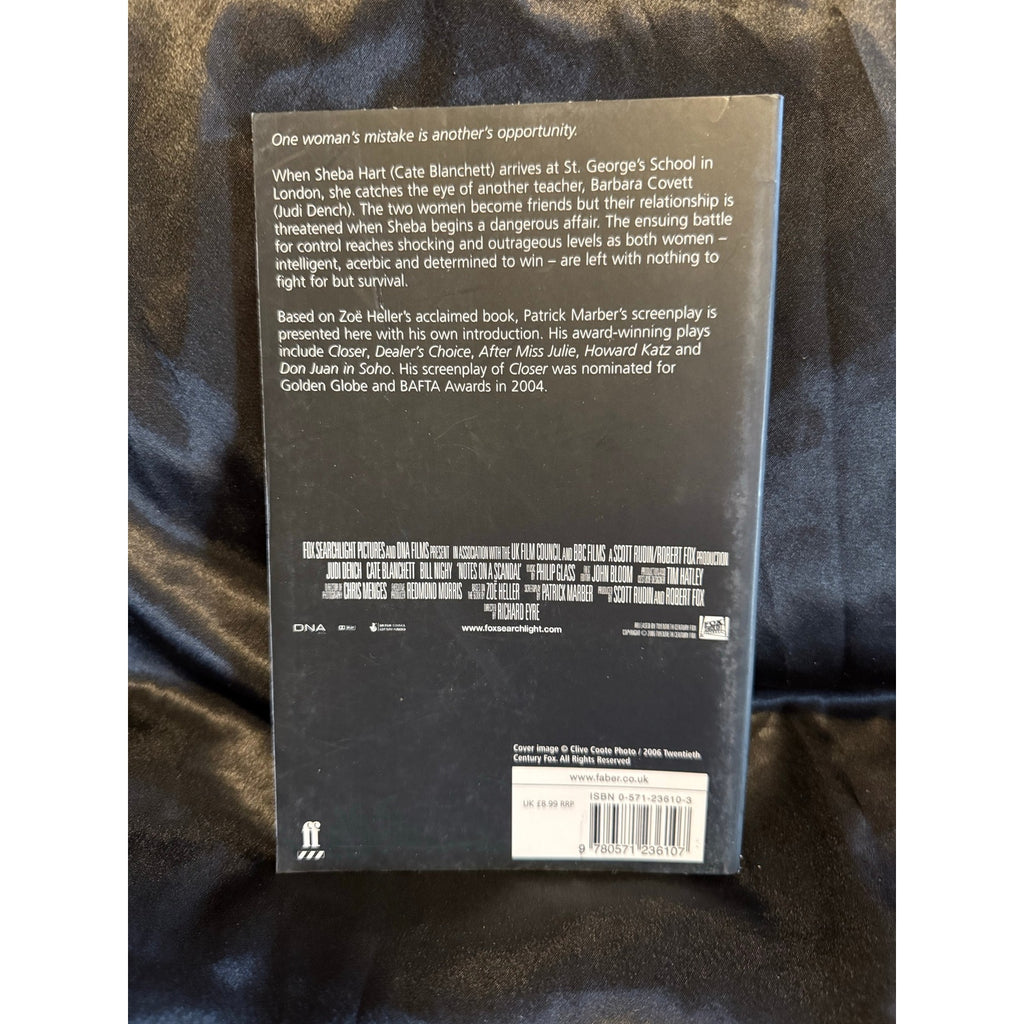Notes on a Scandal, the screenplay written by Patrick Marber