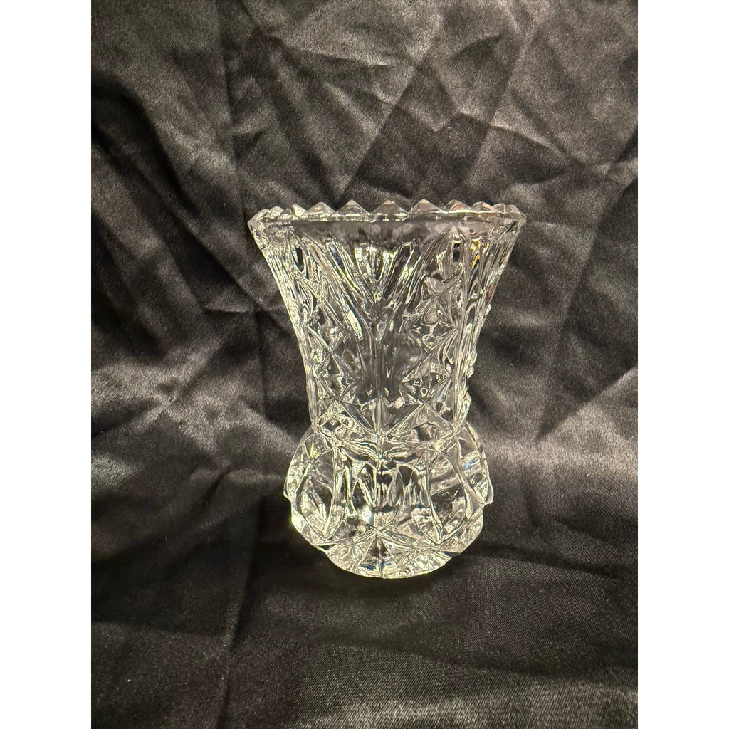 Vintage 60’s Princess House crystal cut glass bud vase toothpick holder