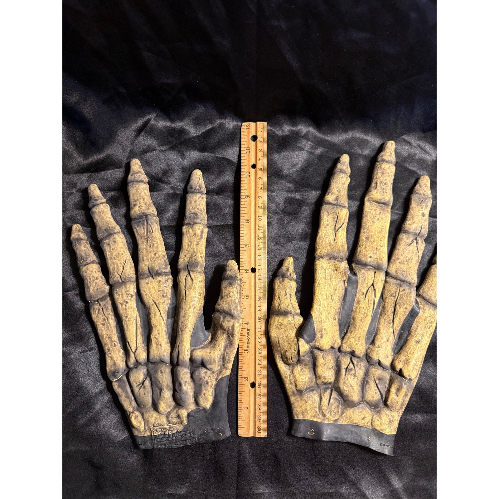 Adult OSFA Extra long Latex Skeleton Hands Halloween Costume Cosplay