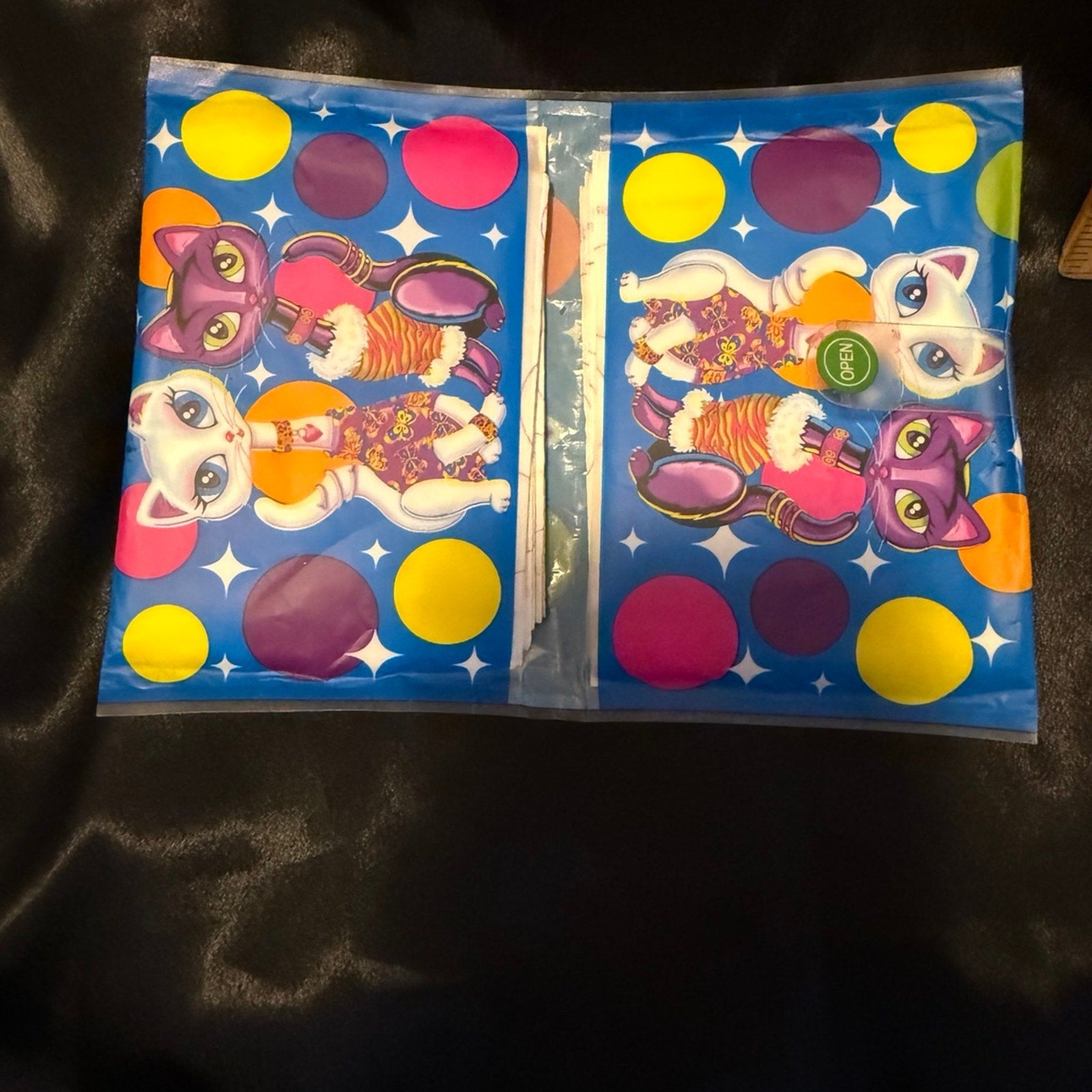 Vintage Y2K Lisa Frank Roxie and Rollie printed Tissues in reusable pack