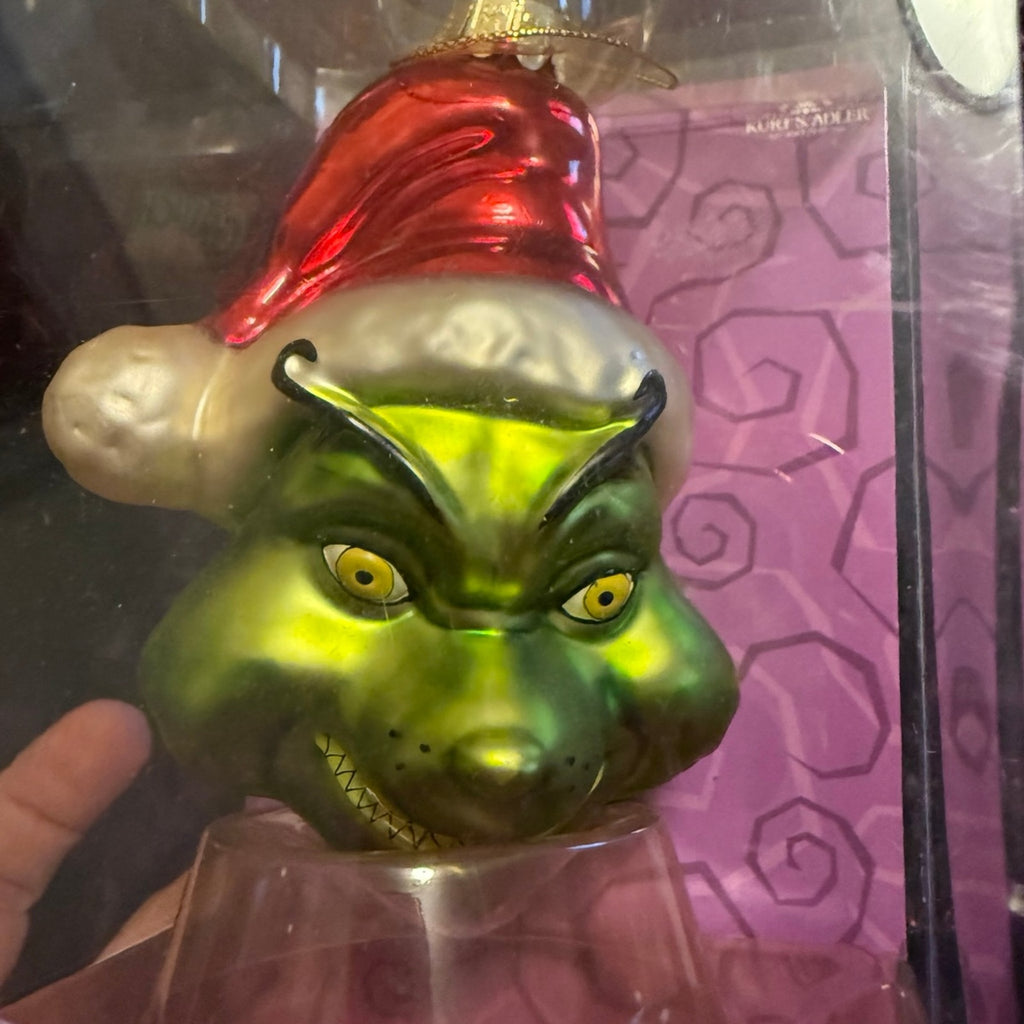 Vintage How the Grinch Stole Christmas Glass Ornament Kurt S. Adler NIB