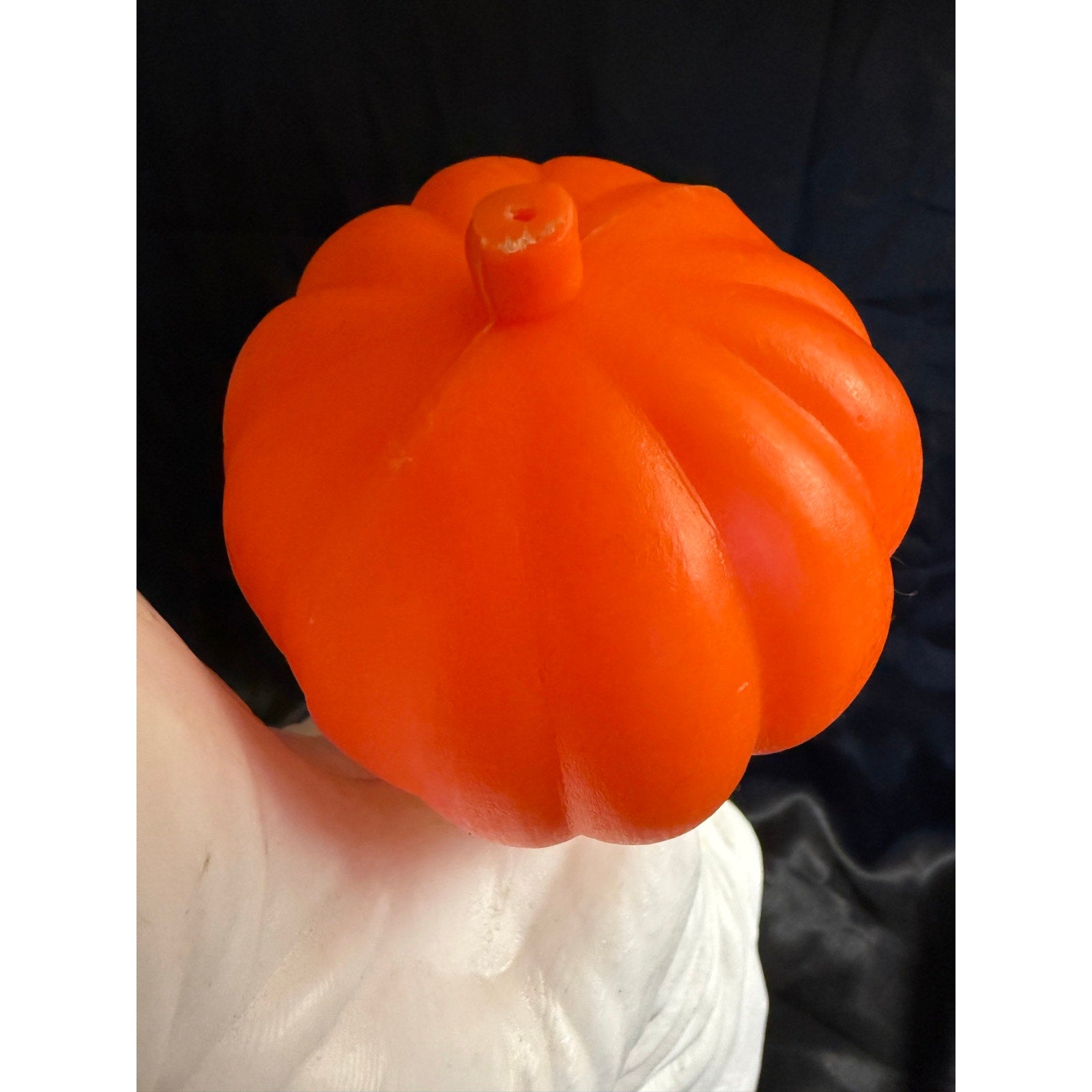 Vintage 1960's General Foam Halloween Ghost Holding Pumpkin Blow Mold Light 13"