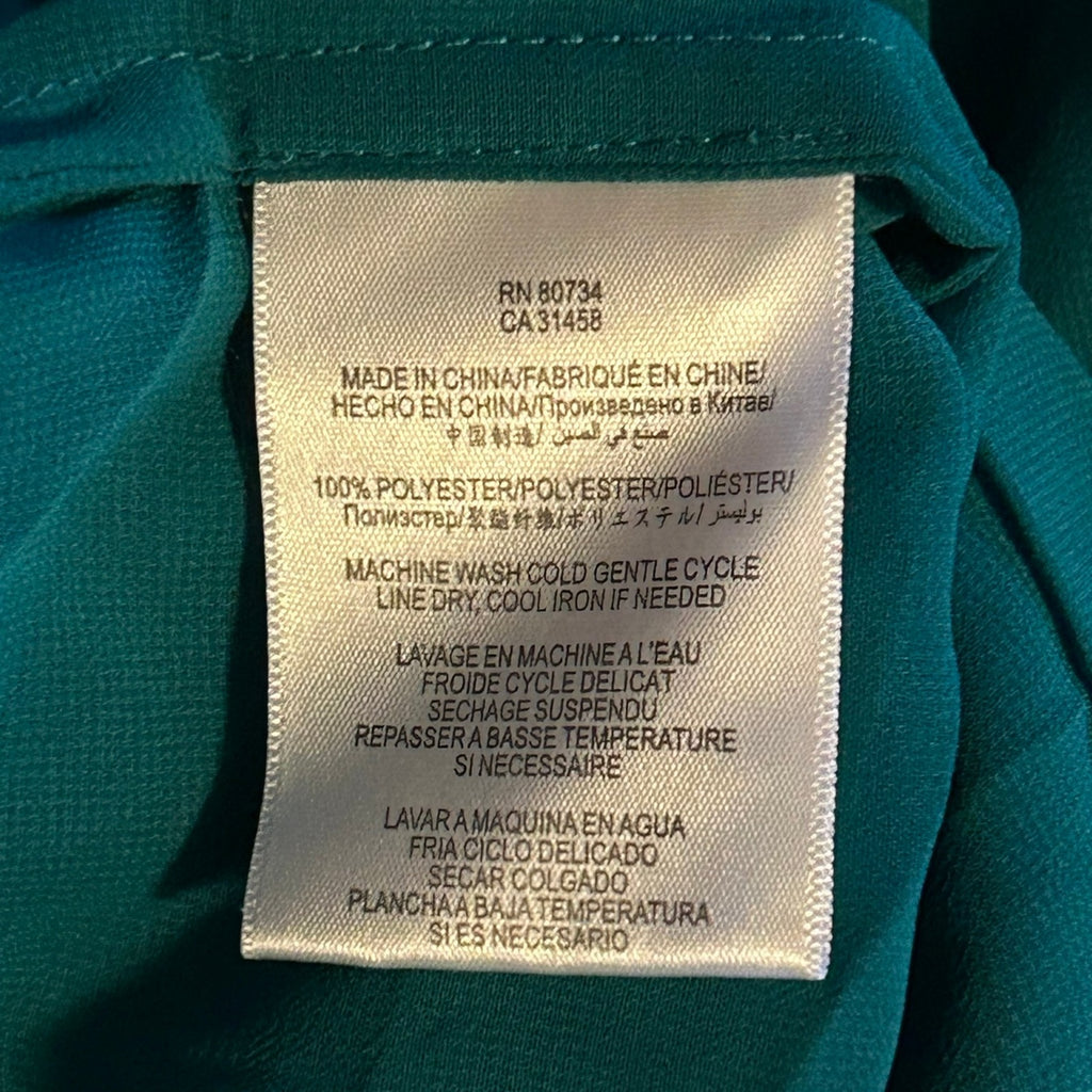 BCBGeneration Emerald Sheer Long Sleeve Blouse Women’s Sz XS