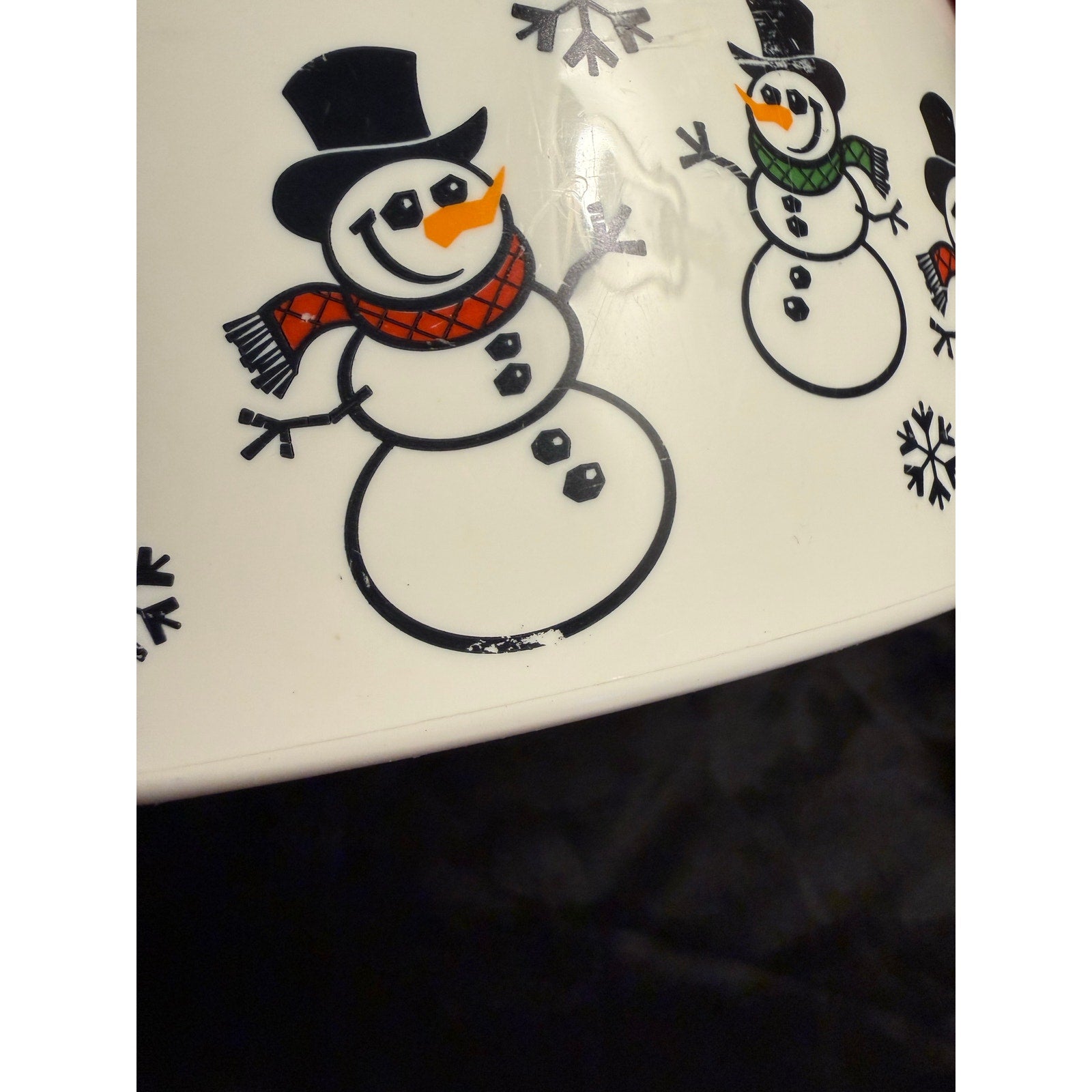 Vintage Y2K Tupperware Snowman Food Storage Container model number 3421A 3.25” x 8.75”