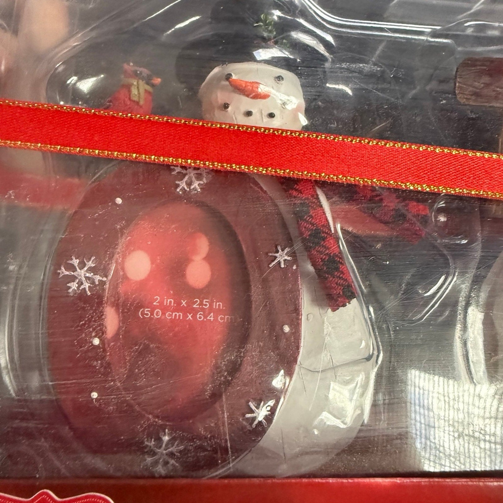 St. Nicholas Square resin Snowman Picture Frame Ornaments dated 2018
