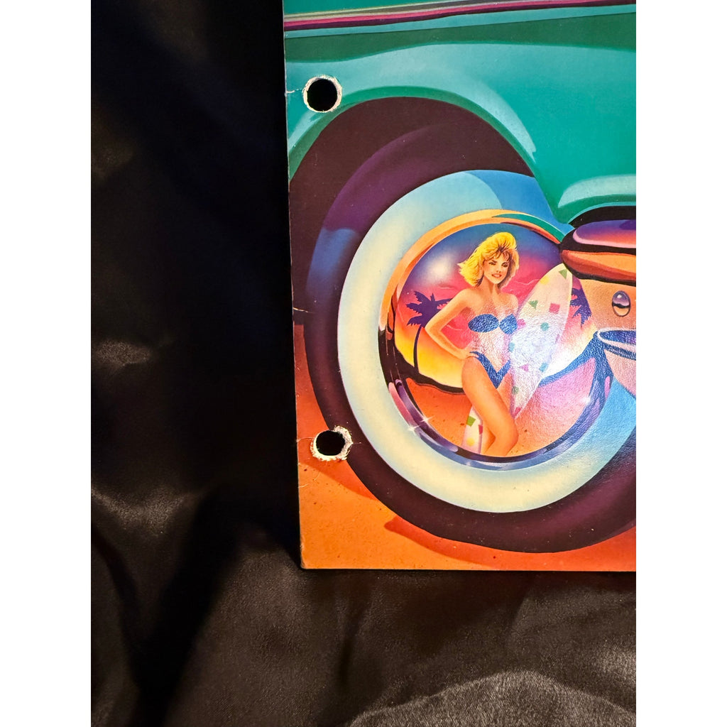 Vintage 1989 Lisa Frank Classic Car Trends Blowouts pocket folder