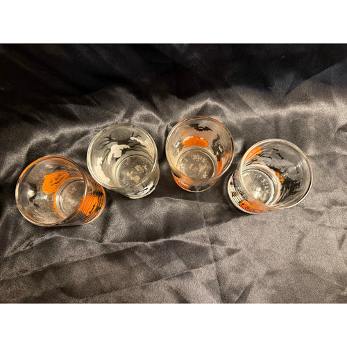 4 Vintage 80’s Halloween votive tea light candle holders