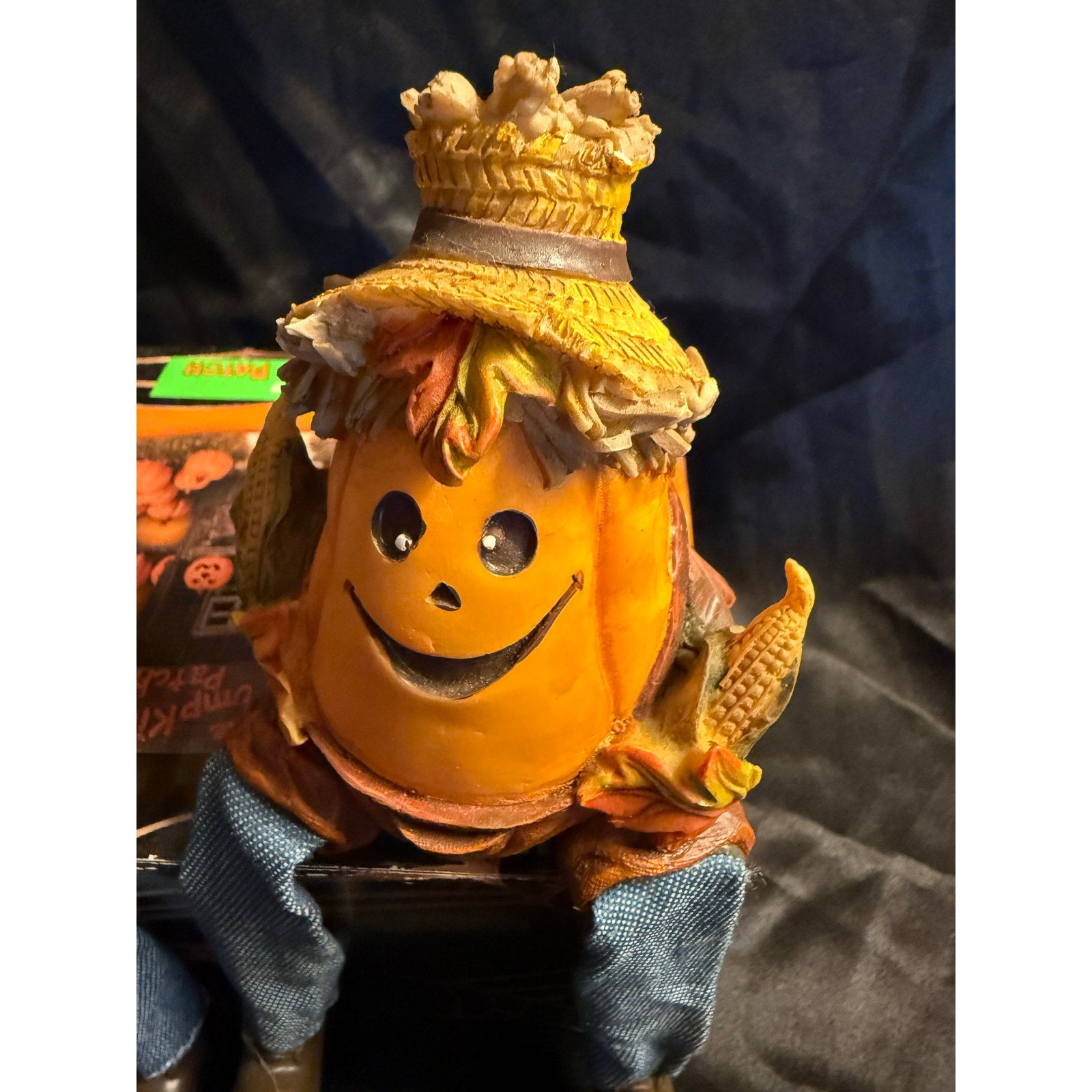 Two vintage 00’s Harvest Fall Scarecrow shelf sitters