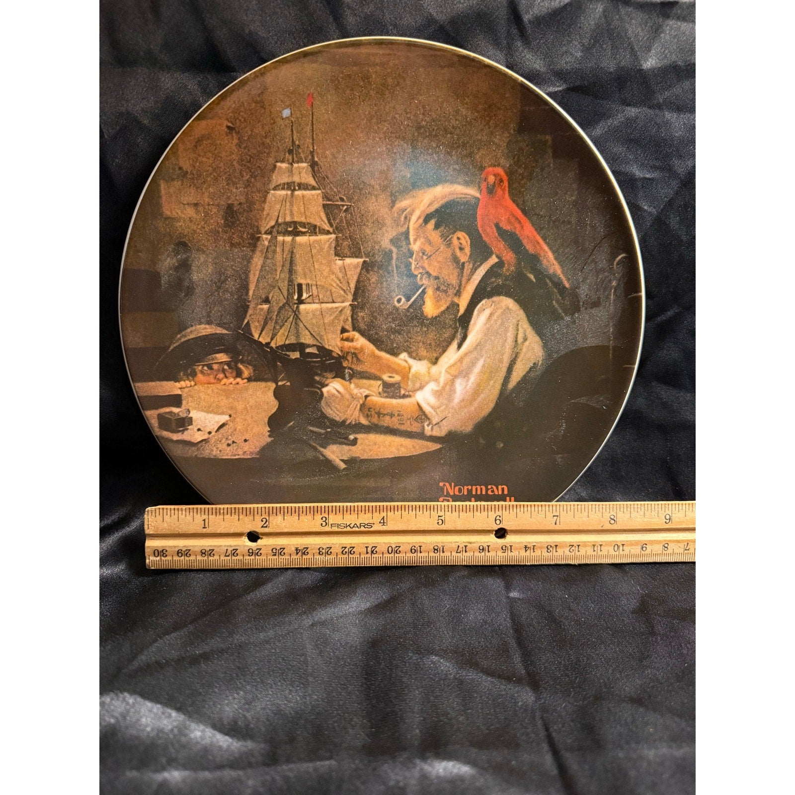 Vintage 1980 Norman Rockwell "The Ship Builder" Collector Plate - Limited Edition COA on Back