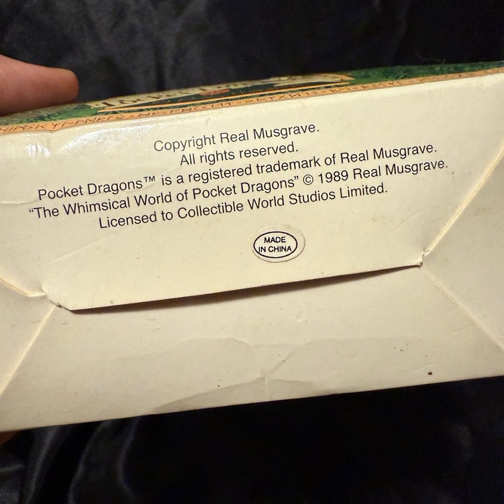 Vintage 2004 Rock-A-Bye Pocket Dragon Boxed Whimsical World Of Pocket Dragons