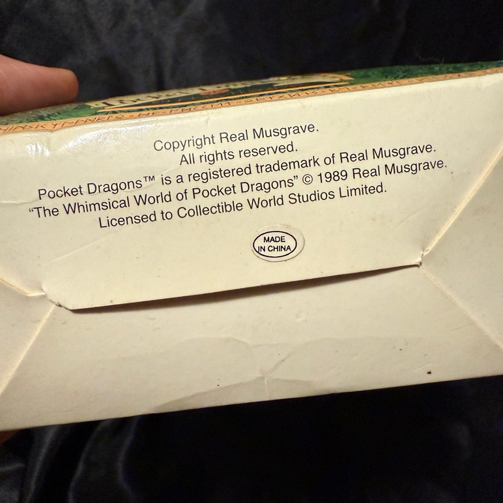 Vintage 2004 Rock-A-Bye Pocket Dragon Boxed Whimsical World Of Pocket Dragons