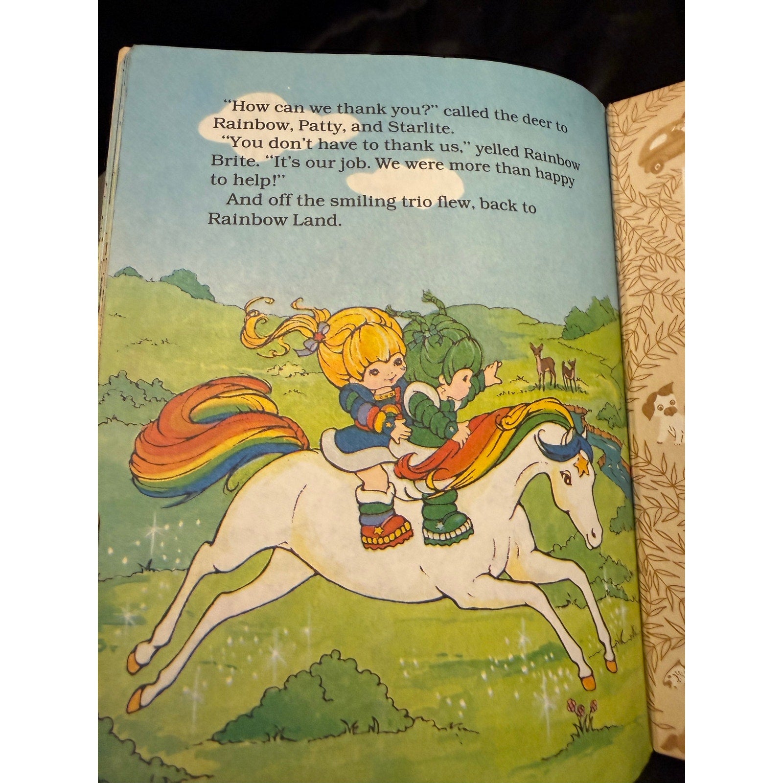 Vintage 1984 Rainbow Brite and the Brook Meadow Deer Little Golden Book VGC