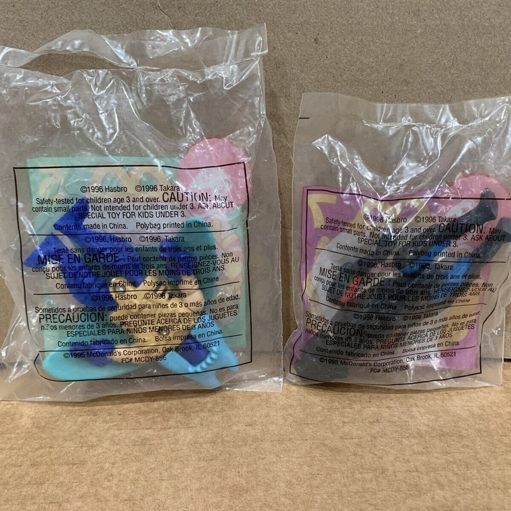 Vintage 1995 McDonald's Transformers #5 Manta Ray And #7 Panther NIP Sealed