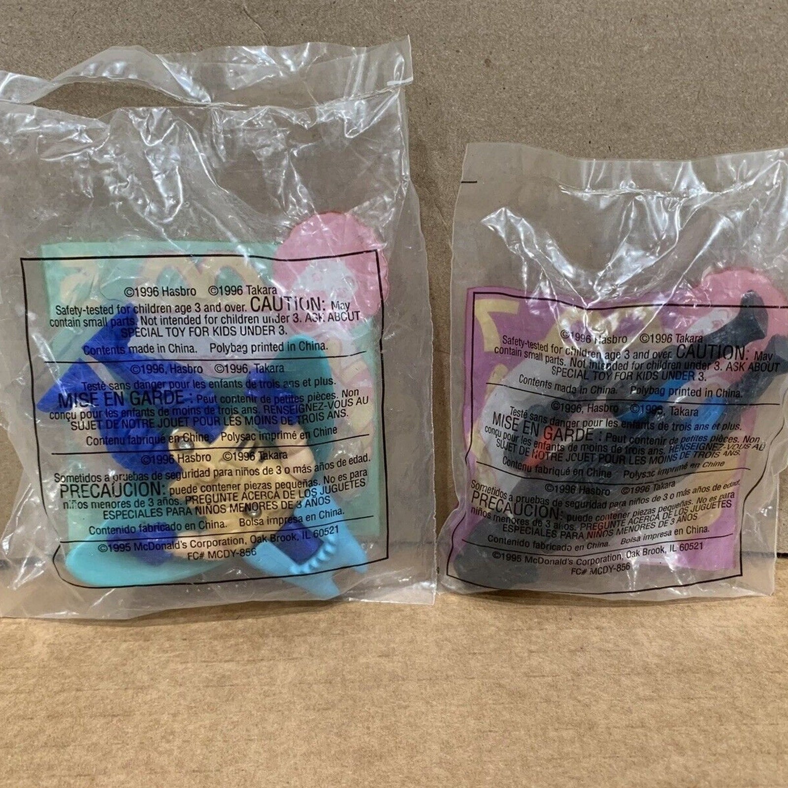 Vintage 1995 McDonald's Transformers #5 Manta Ray And #7 Panther NIP Sealed