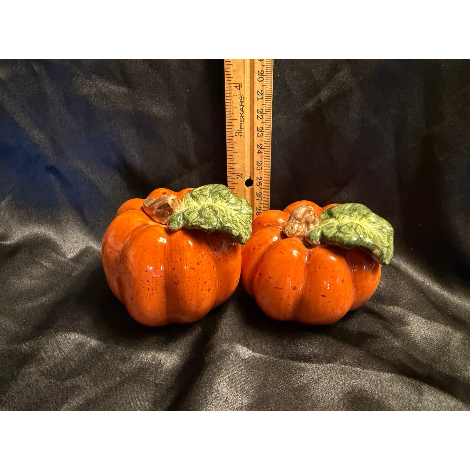 Fall Pumpkin ceramic salt and pepper shakers