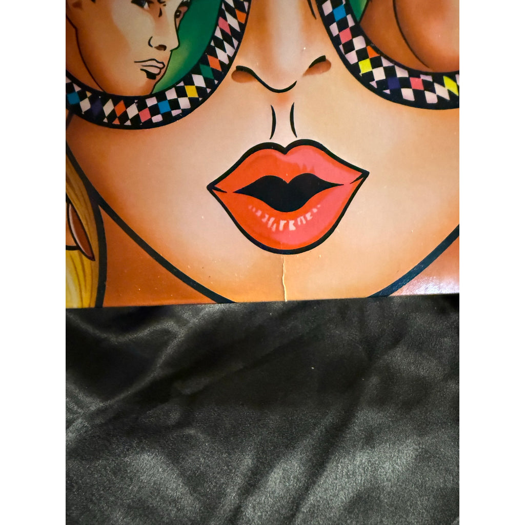 Rare Vintage 80’s Lisa Frank Check Him Out pocket folder pop art trapper keeper