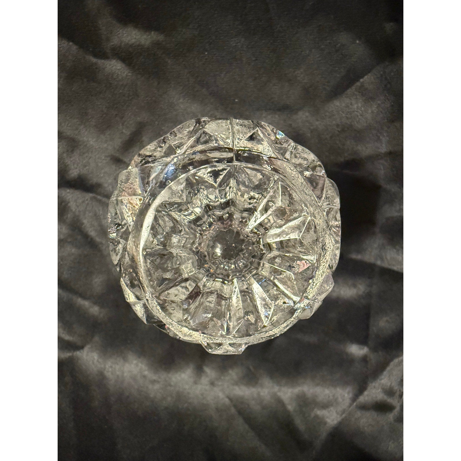 Vintage 60’s Princess House crystal cut glass bud vase toothpick holder
