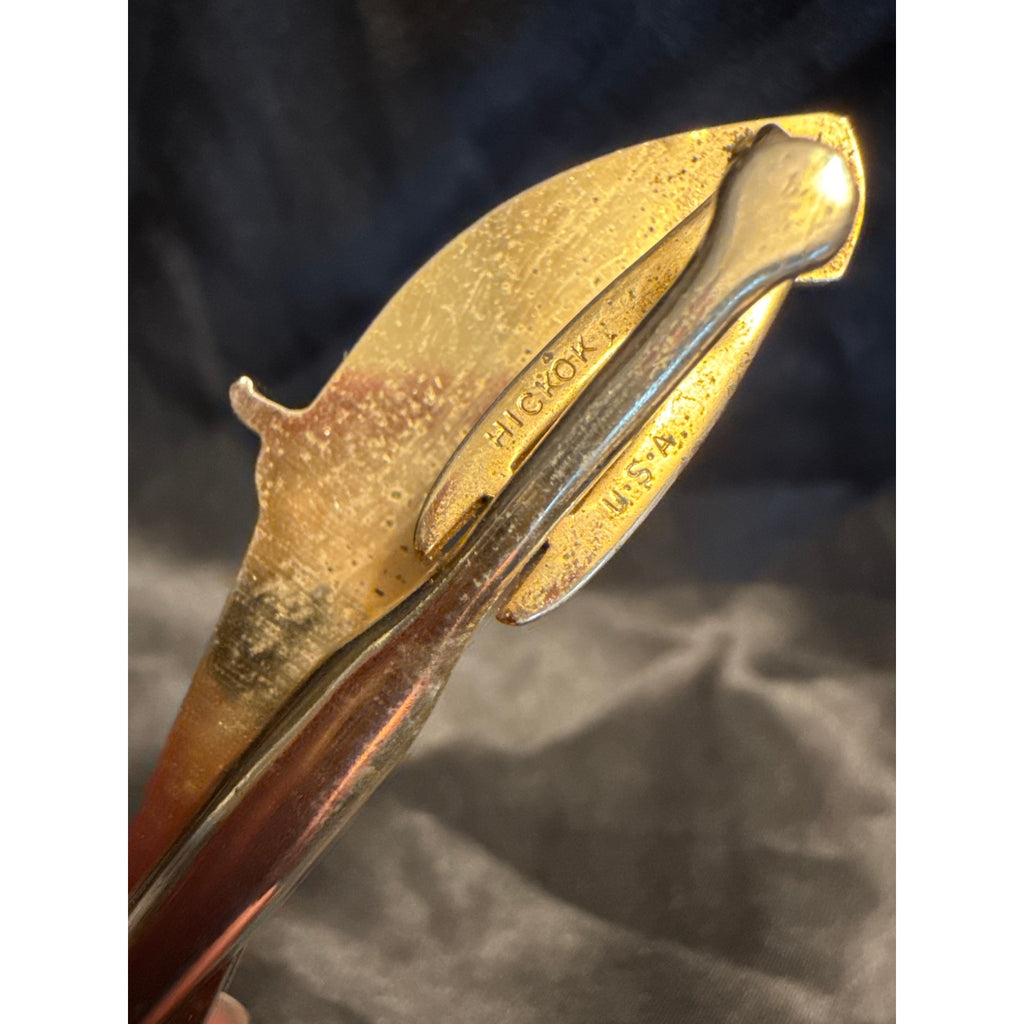 Vintage 1960’s Hickock Gold Tone Big Gun Revolver Tie Clip