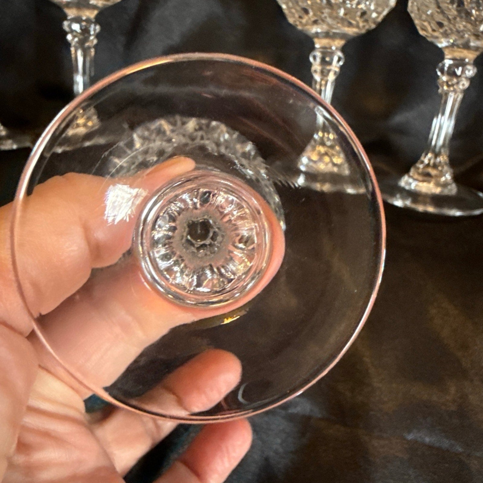 Vintage Cristal d'Arques-Durand Sherry Cordial Valency Glasses Set of 6