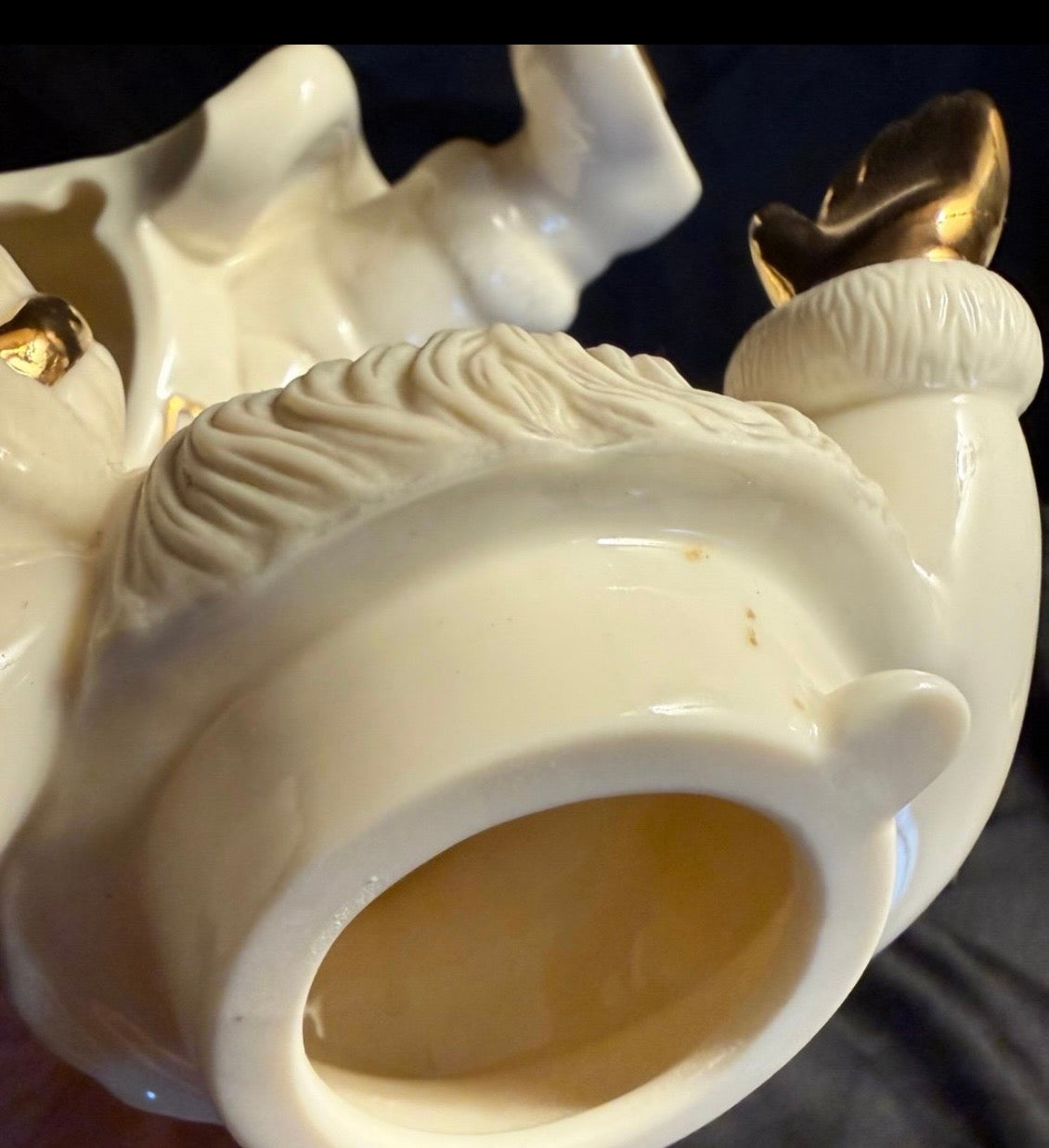 Vintage 1999 Porcelain Lenox Holiday Santa Collection Teapot Christmas