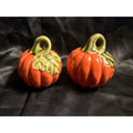 Fall Pumpkin Salt and Pepper Shakers 3” Halloween Thanksgiving