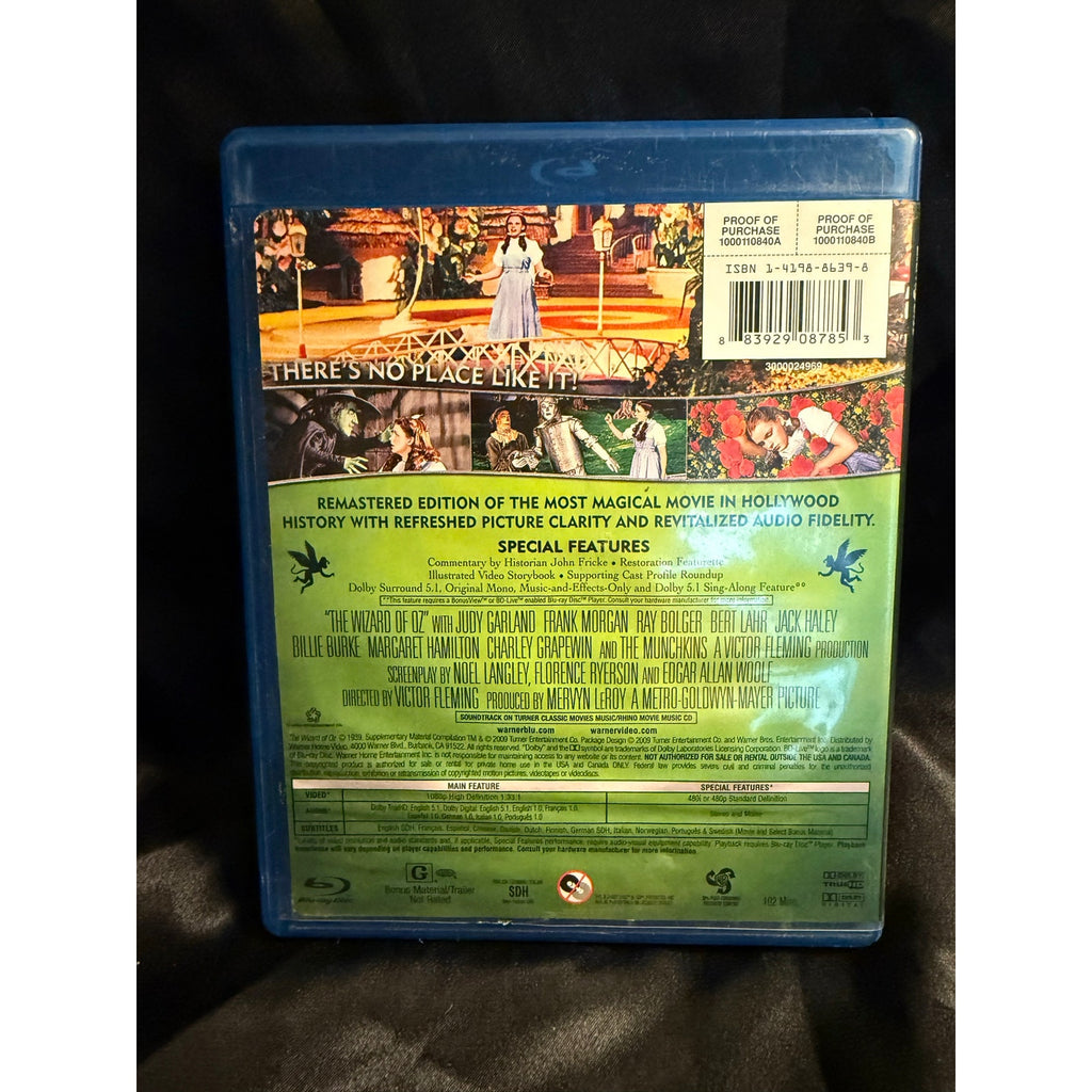 The Wizard of Oz 70th Anniversary blu-ray special features munchkins Dorothy Witches classic