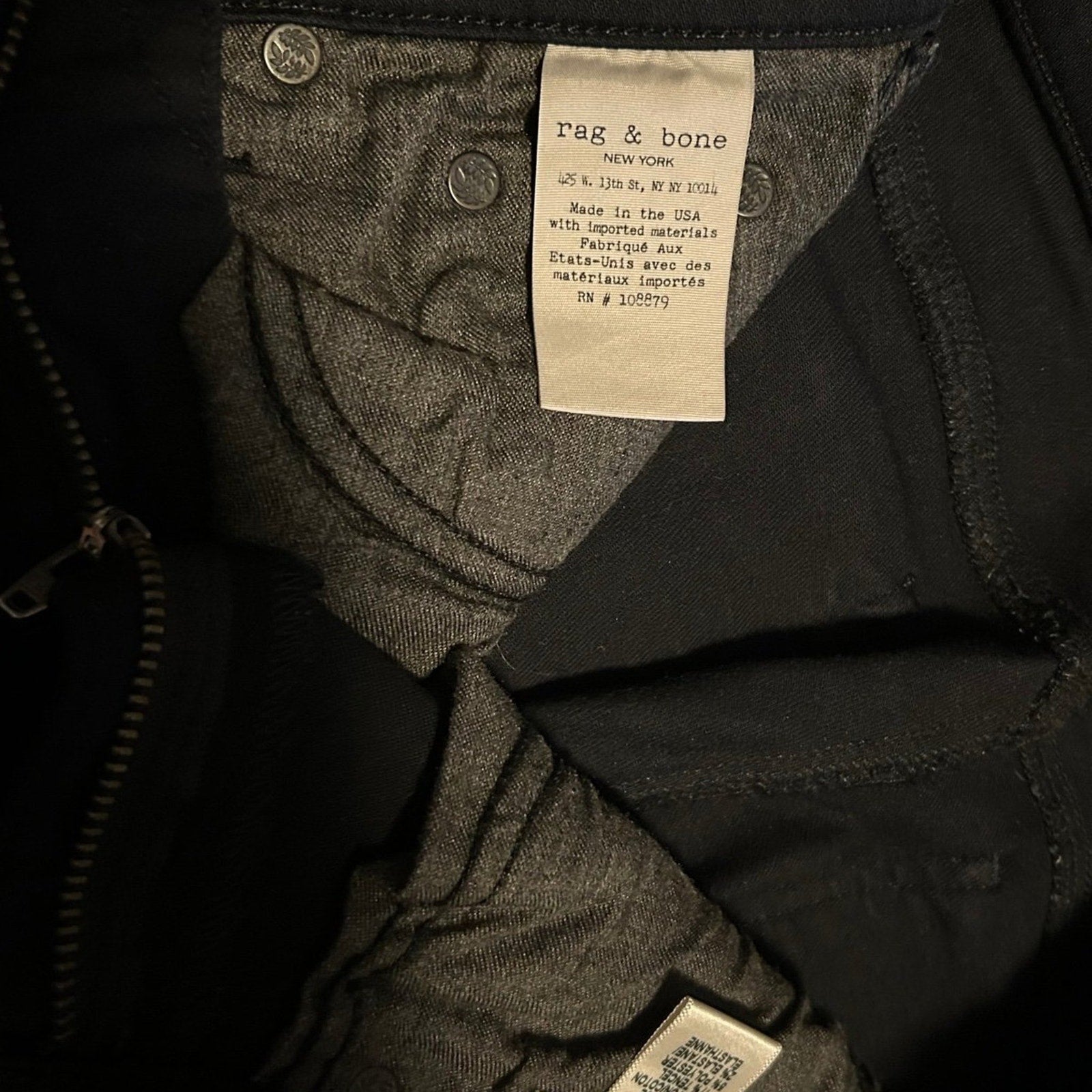 Rag & Bone Skinny Stretch Jeans Black Thrasher Women’s Sz 26