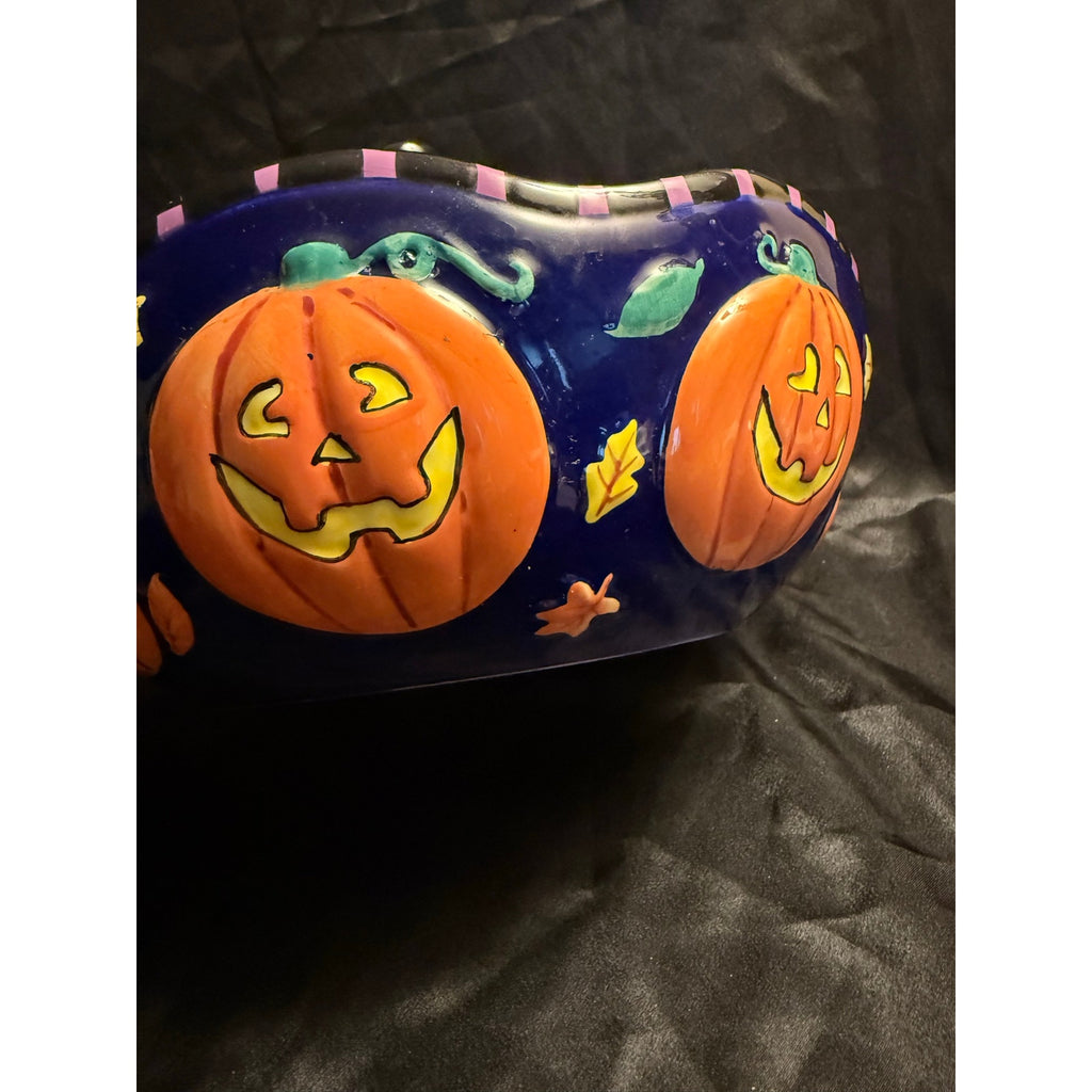 Vintage 90’s Halloween Candy Dish with Ghost Top Hat in middle Spooky cute