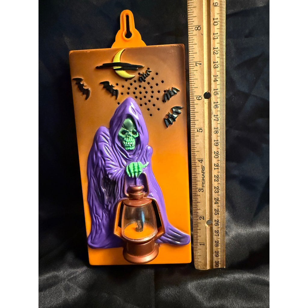 Vintage 1995 Halloween Talking Grim Reaper Doorbell Toy State Lights Sound NWOT