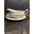 Vintage 90’s Churchill Briar Rose gravy boat and saucer set 9” Staffordshire England