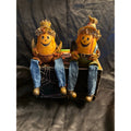 Two vintage 00’s Harvest Fall Scarecrow shelf sitters