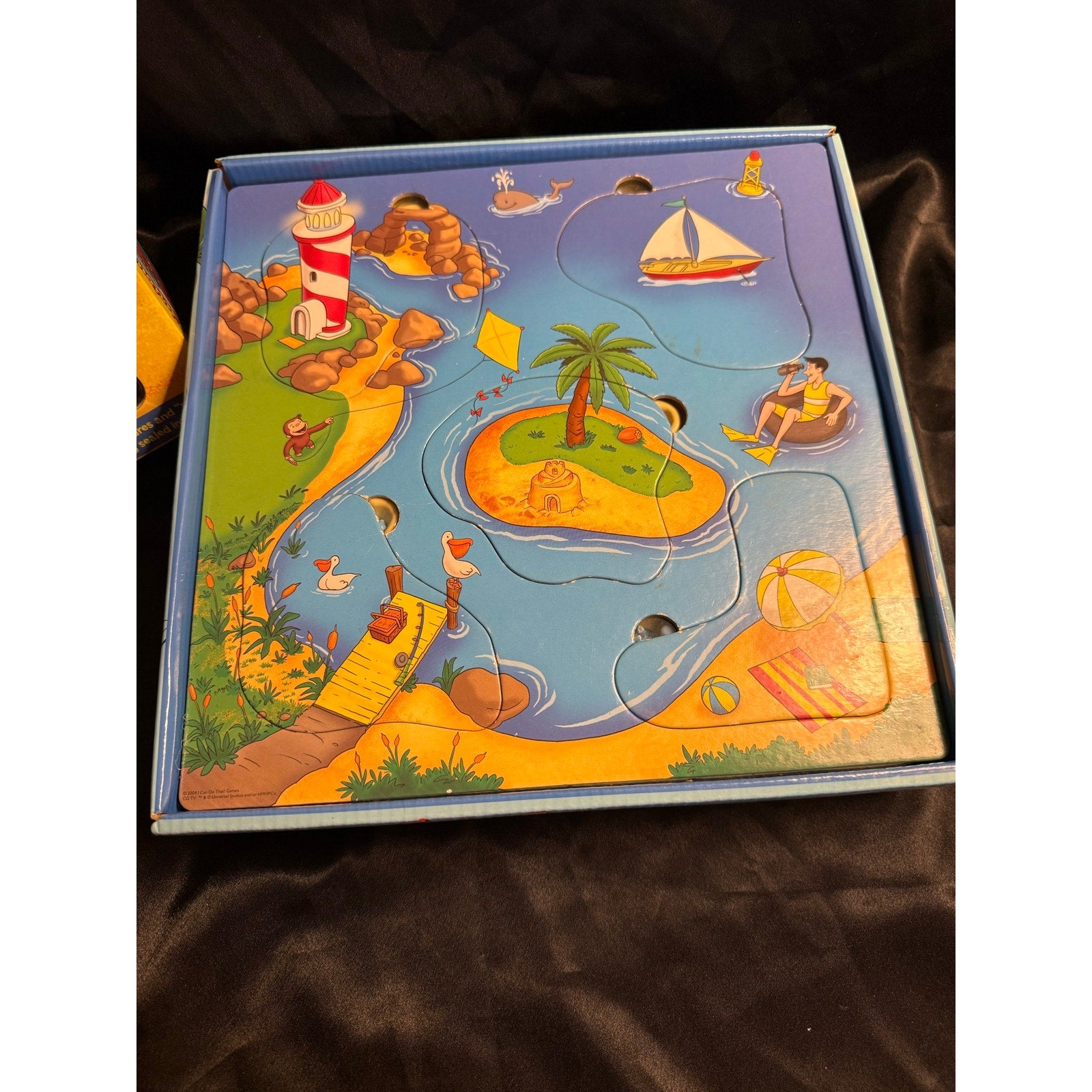 PBS Kids Curious George Discovery Beach Game 2009 3+ Board Game