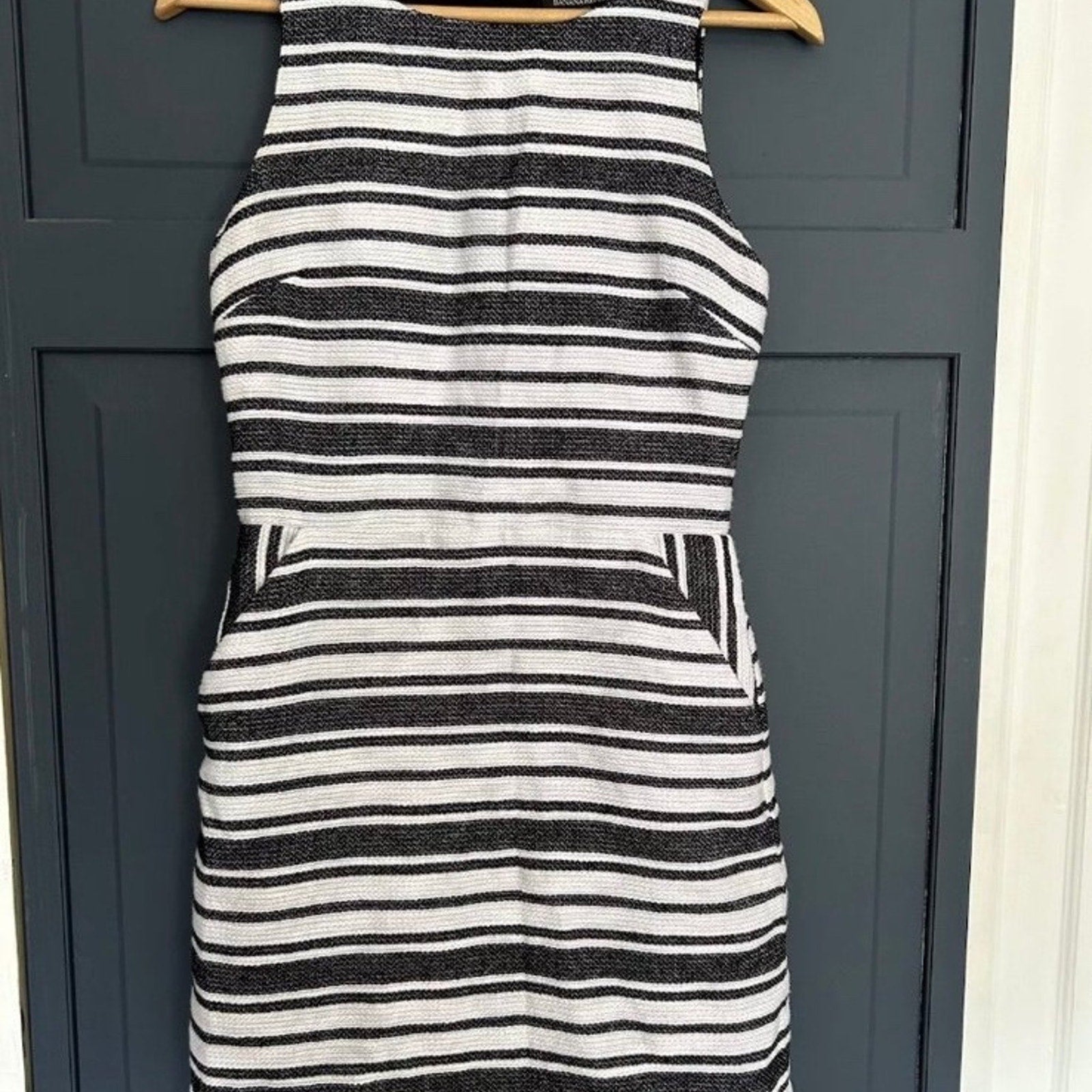 Banana Republic Womens Open Back Jacquard Sheath Dress Size 4