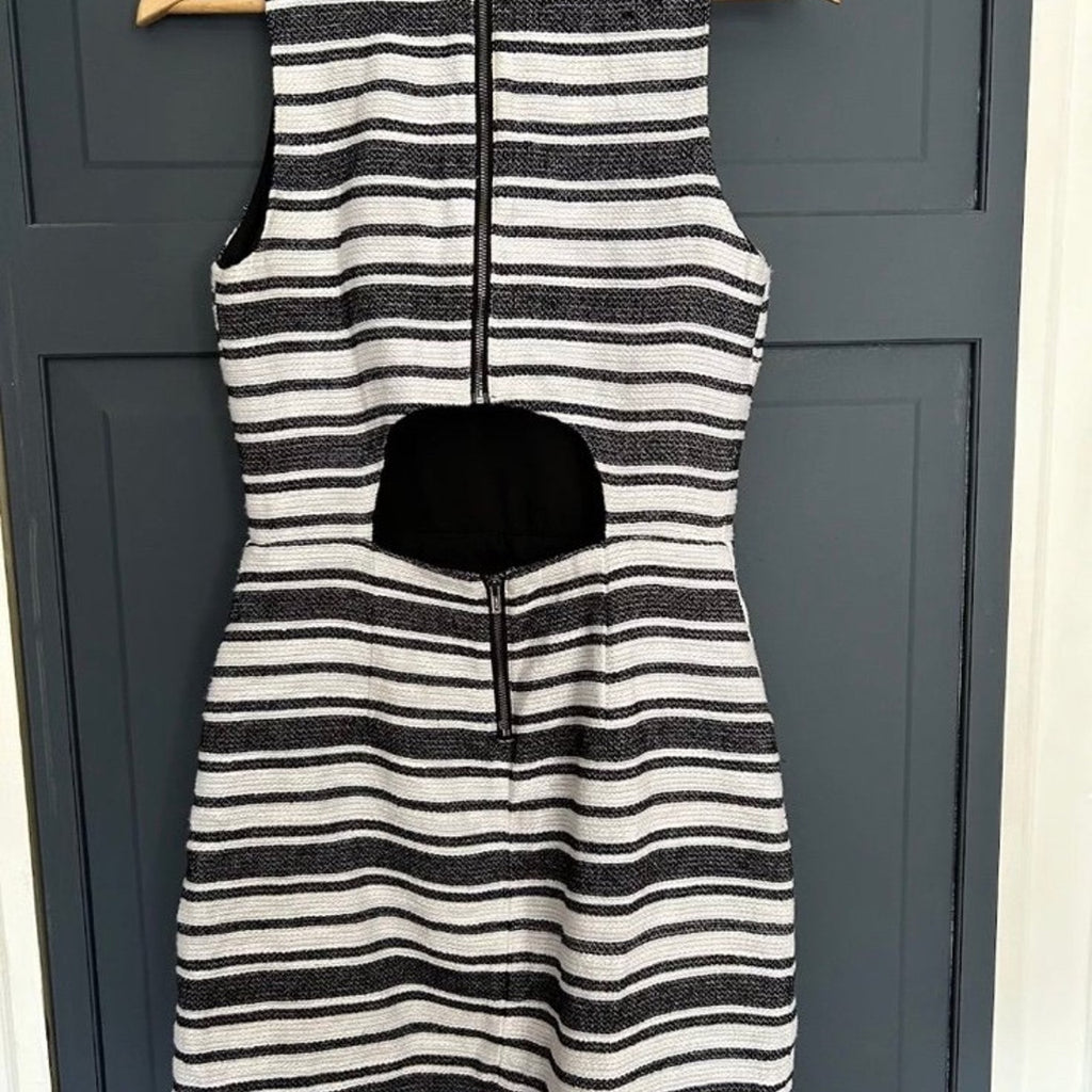 Banana Republic Womens Open Back Jacquard Sheath Dress Size 4