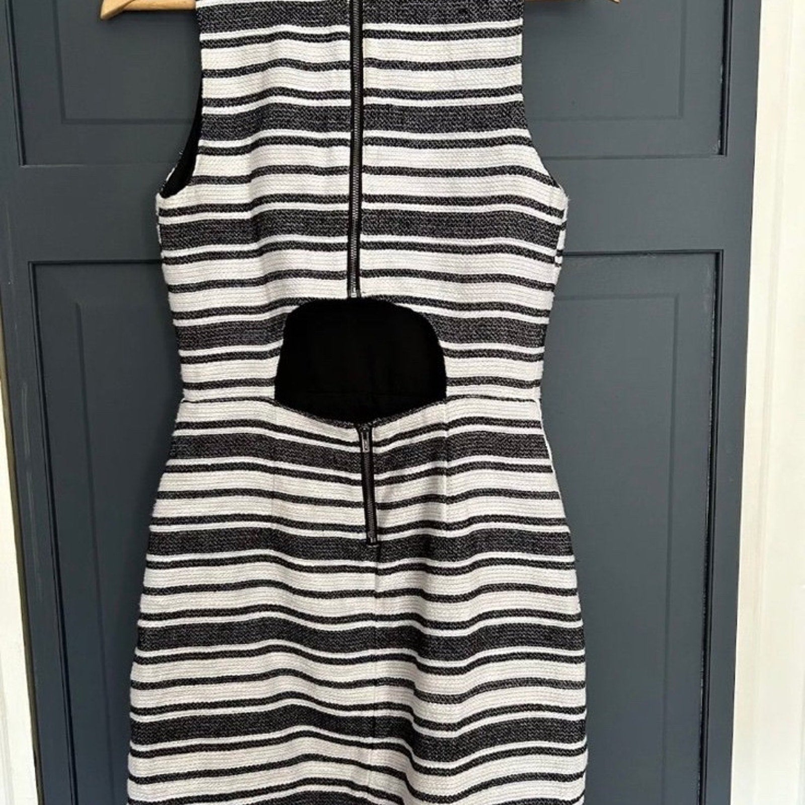 Banana Republic Womens Open Back Jacquard Sheath Dress Size 4