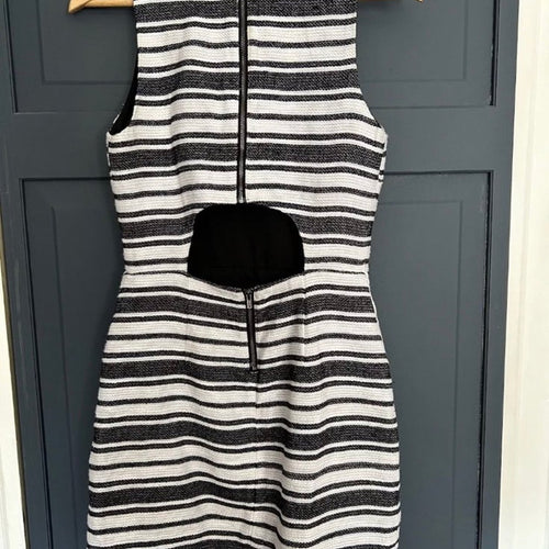 Banana Republic Womens Open Back Jacquard Sheath Dress Size 4