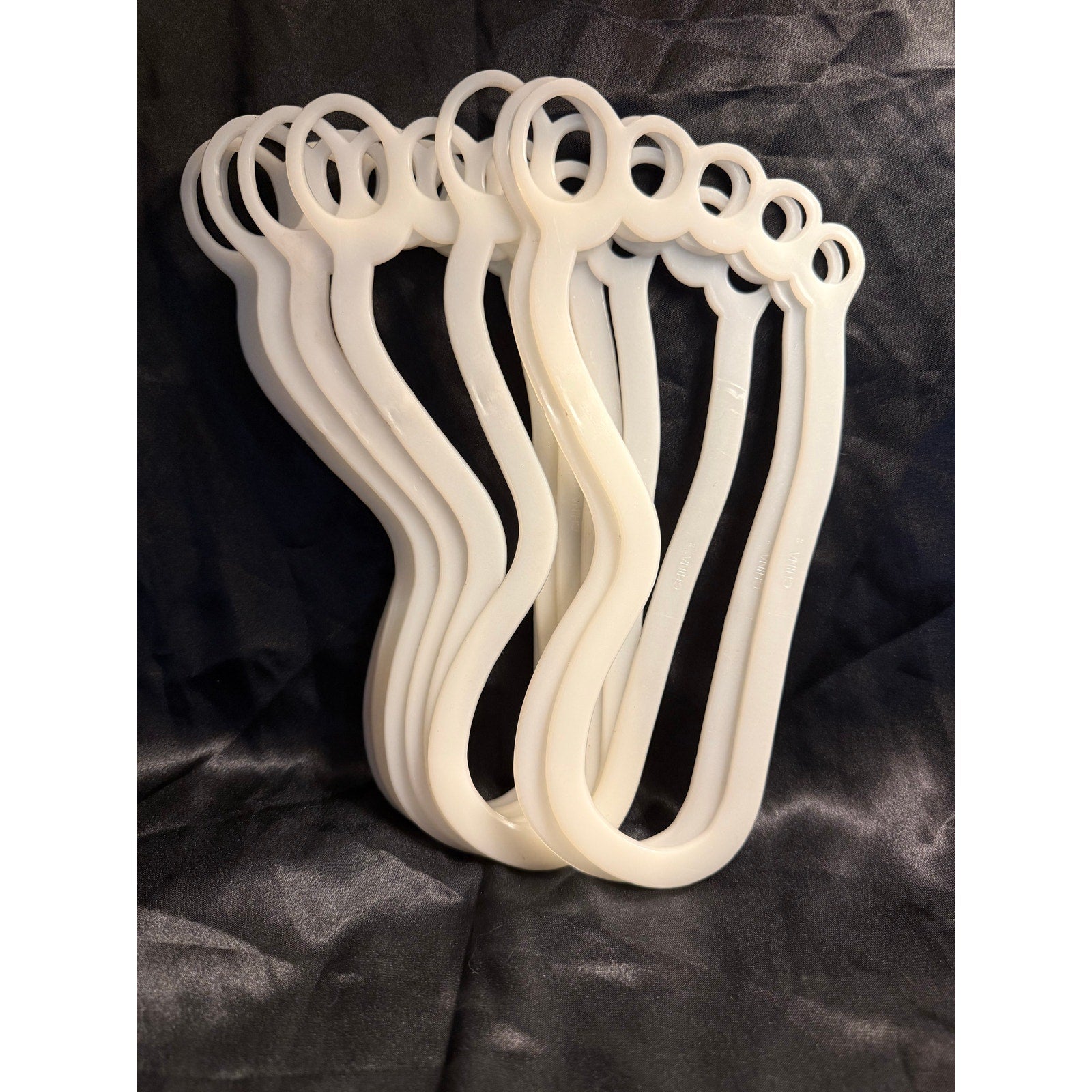 Vintage 90’s Glow in the Dark 10” plastic footprints Set of 8