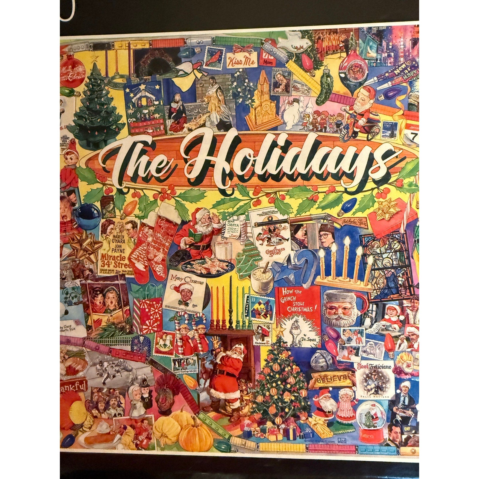 1,000 Piece Puzzle by White Mountain "The Holidays"  Brand New Sealed Christmas Santa