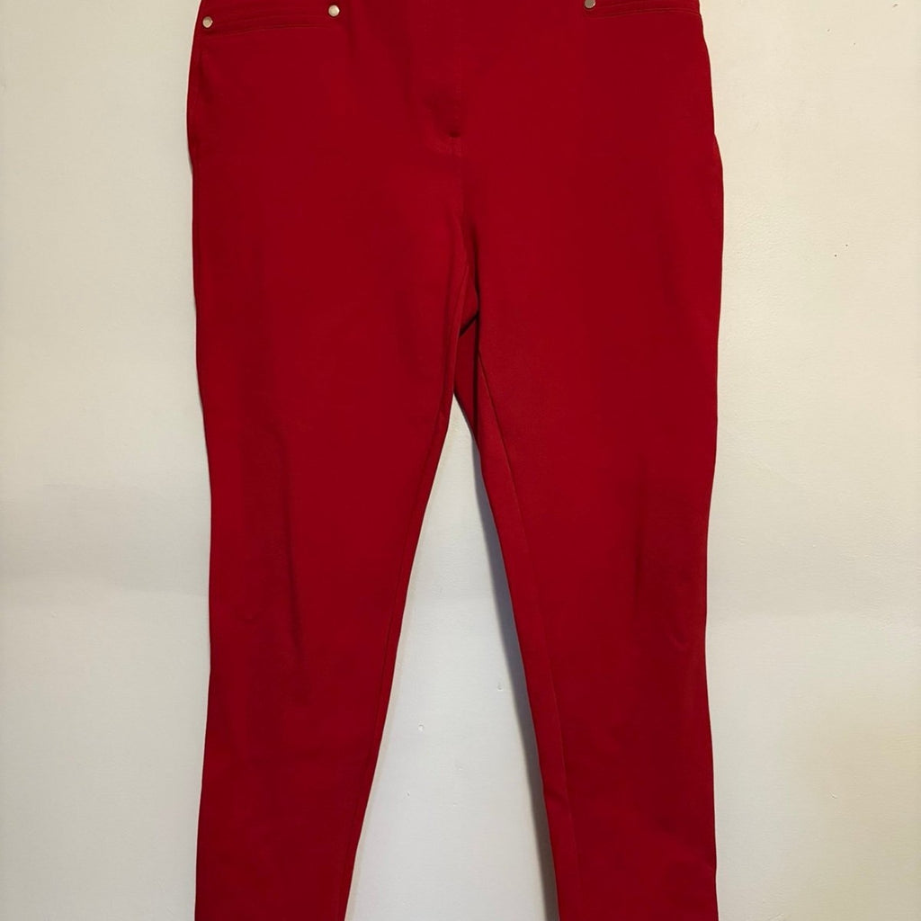 Chico’s So slimming Ankle Pant Red Sz 6