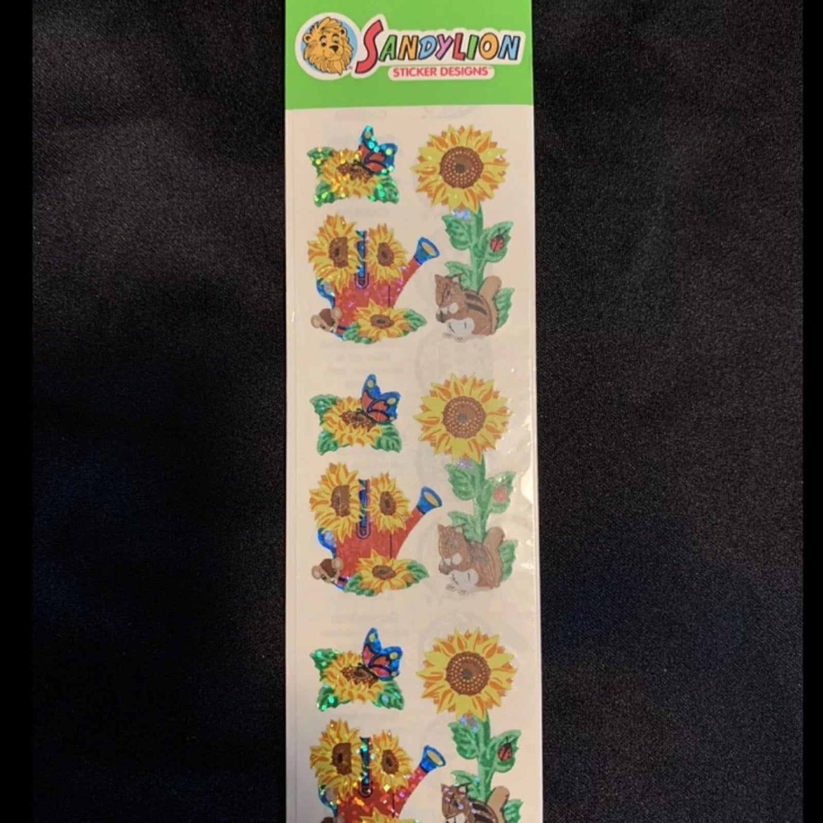 Vintage Sandylion Sunflower Garden Prismatic Stickers NIP Sealed