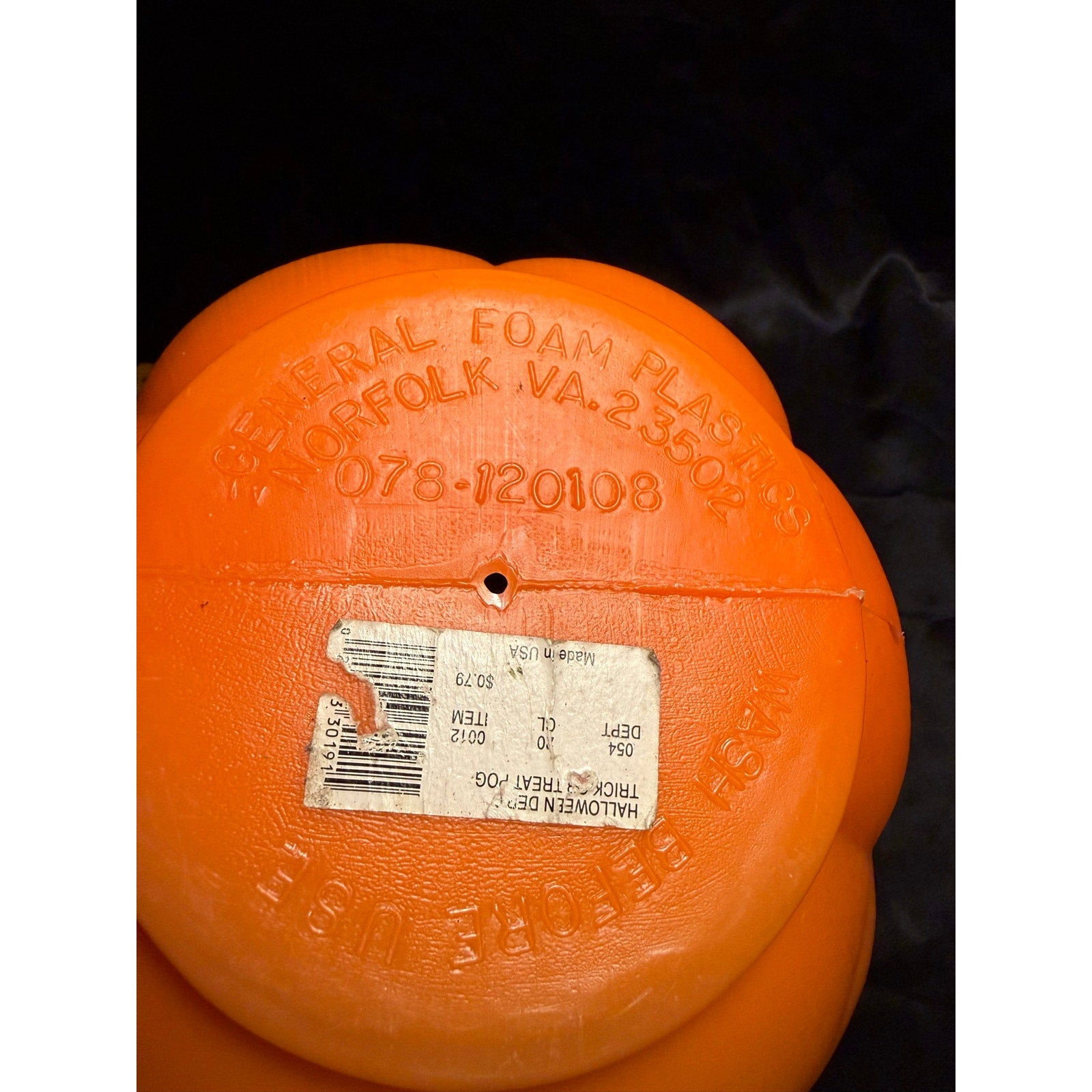Vintage 90’s blow mold Halloween trick-or-treat bucket