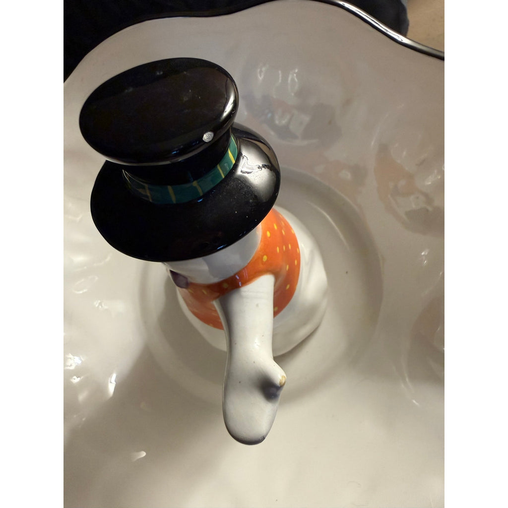 Vintage 90’s Halloween Candy Dish with Ghost Top Hat in middle Spooky cute