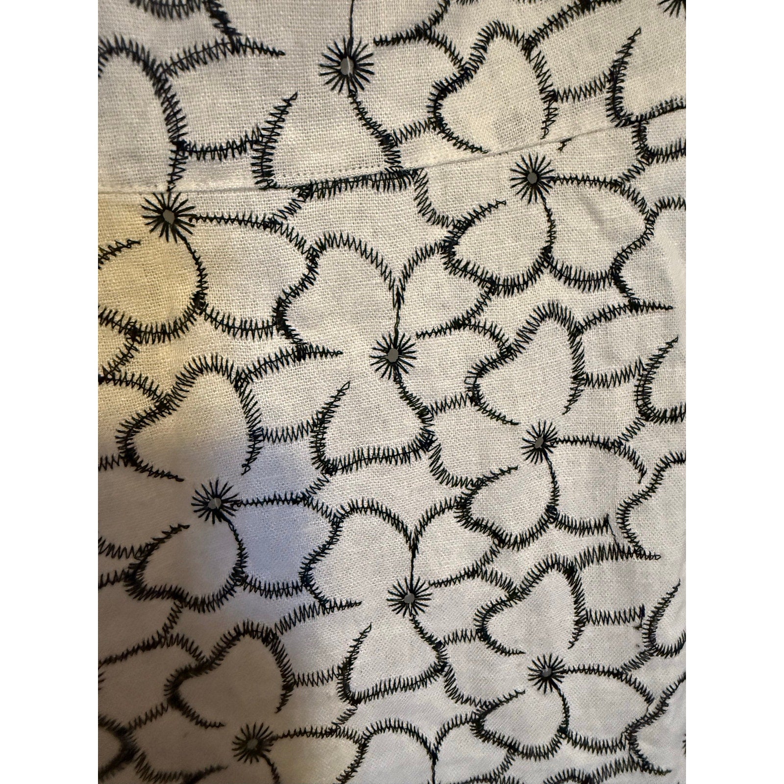 Sheri Martin New York dress black and white flowers size 14P petite