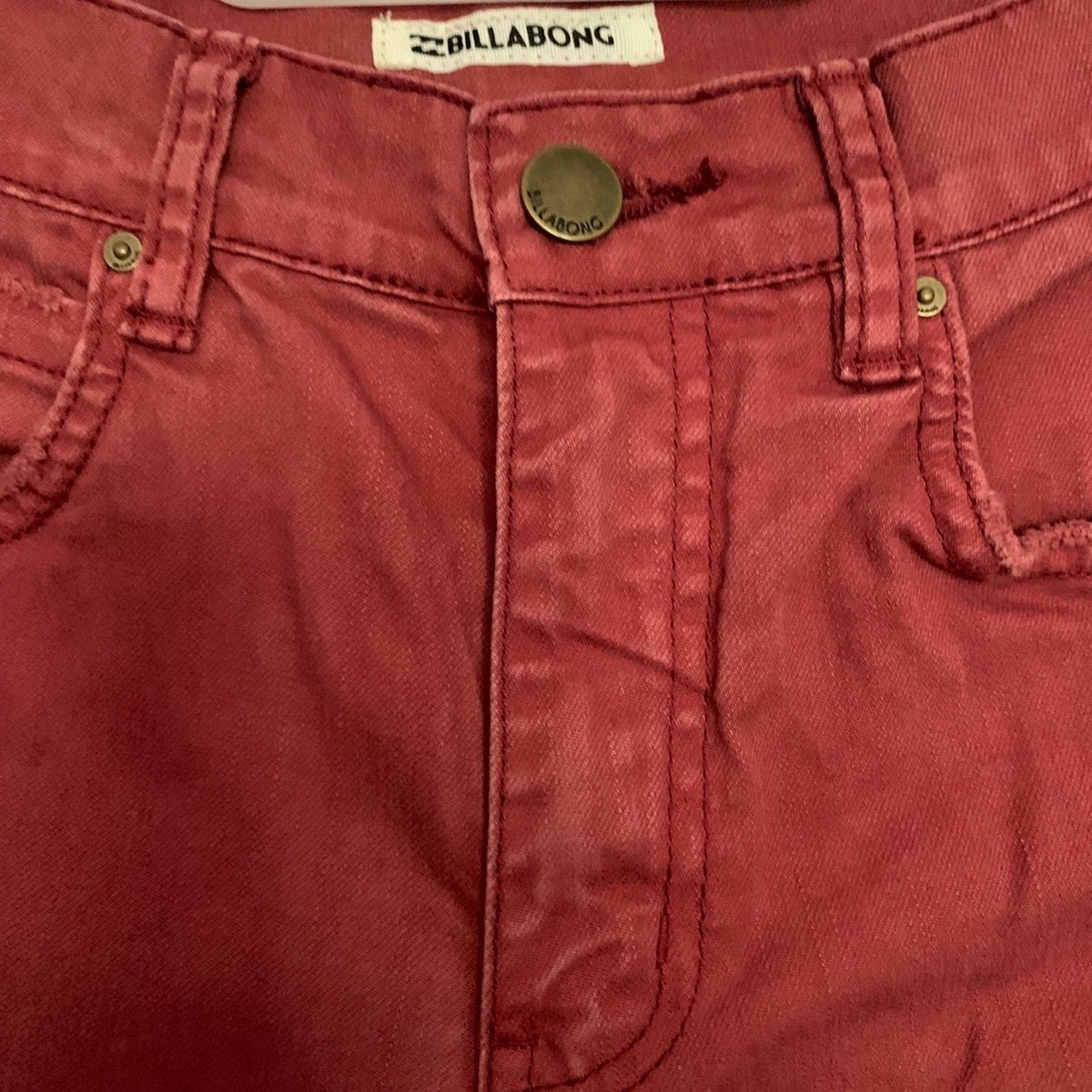 Billabong Women’s Jeans Size 26 Burnt Red Color