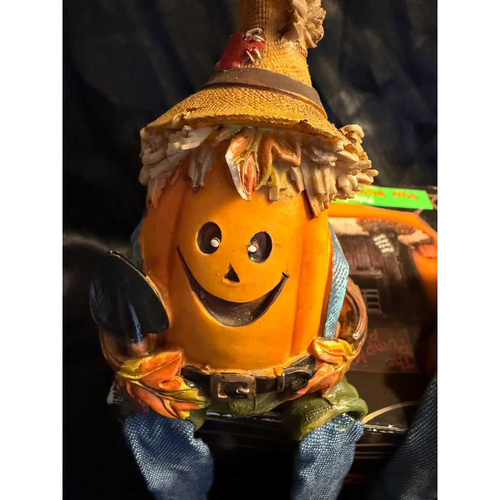 Two vintage 00’s Harvest Fall Scarecrow shelf sitters