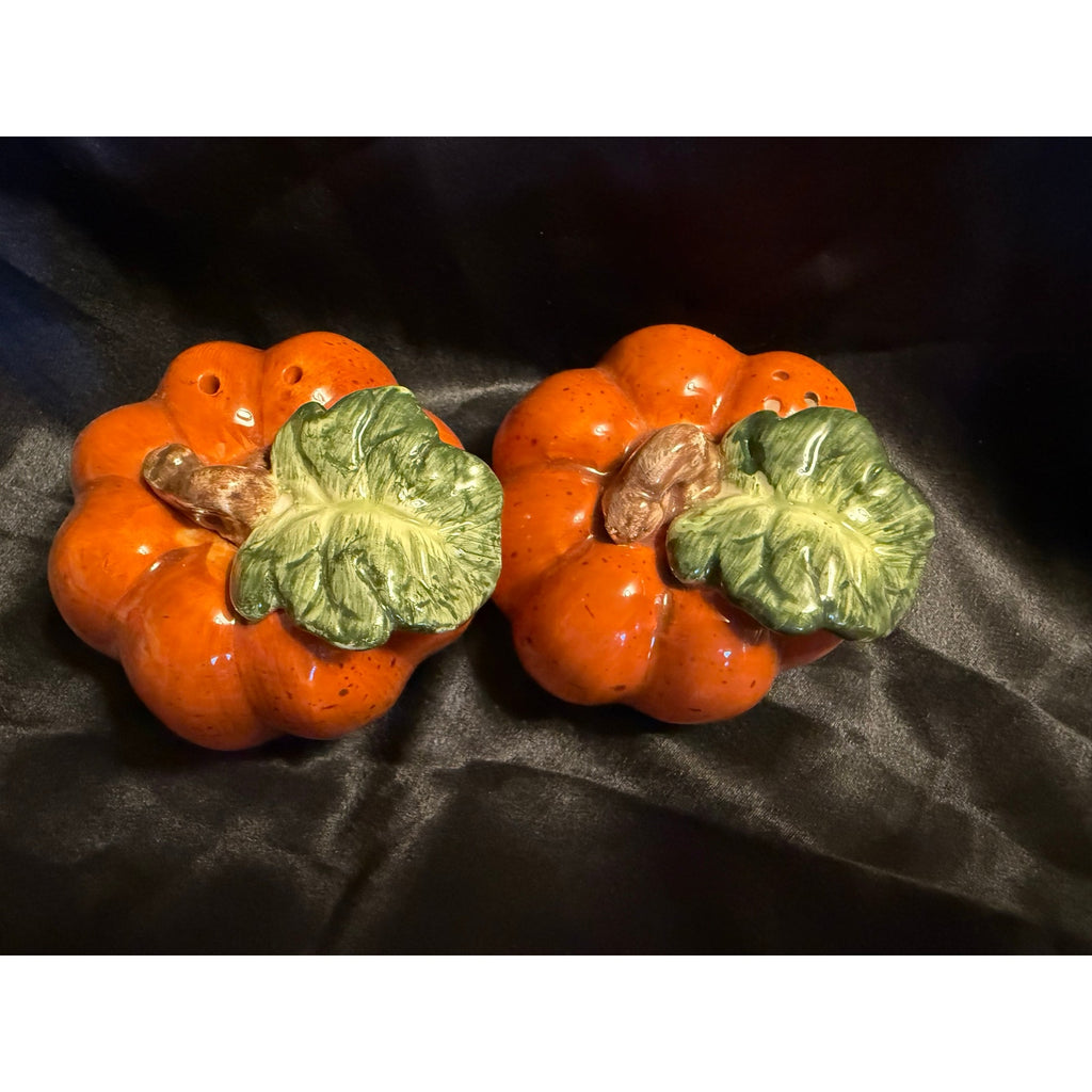 Fall Pumpkin ceramic salt and pepper shakers